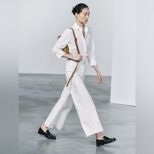 Zara Marine High-Waisted Jeans White size 8